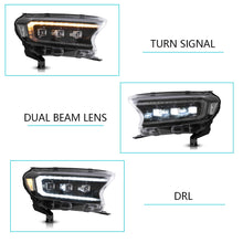 Load image into Gallery viewer, Ford Ranger Dual Beam Matrix Projector LED Head Light Upgrade
