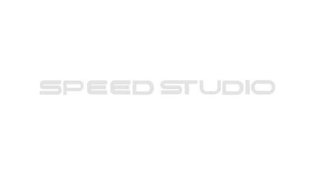 Speed Studio Logo White Window Decal